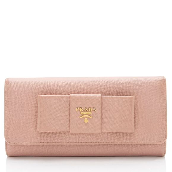 Prada Accessories - Prada Saffiano Bow Continental Wallet